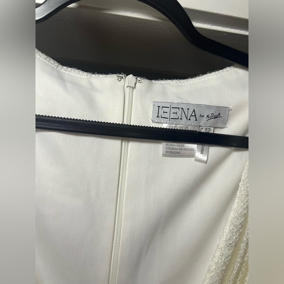 MAC DUGGAL • WHITE LONG SLEEVELESS SEQUINS GOWN 26598• NWT - Picture 4 of 9